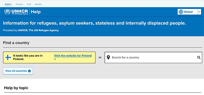 افغانها وبسایت کمیساریای عالی پناهندگان سازمان ملل