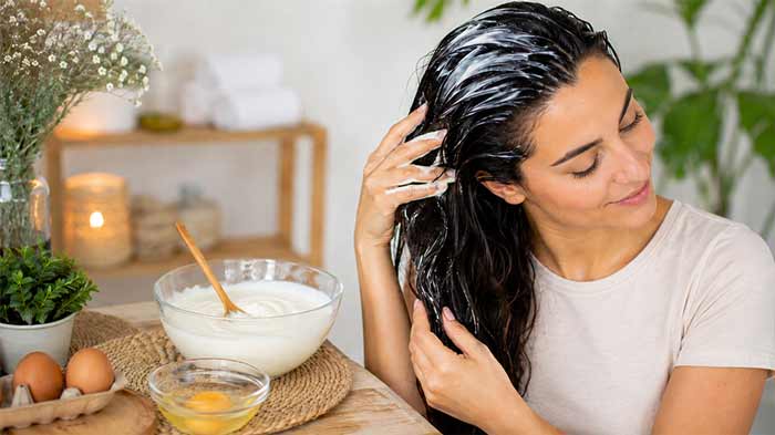 ماسک مو ماسک ماست و تخممرغ